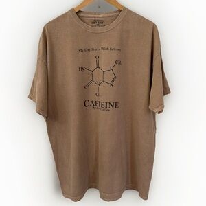 The Original Dirt Shirt Coffee Dyed Graphic Tee Brown Unisex Size XXL